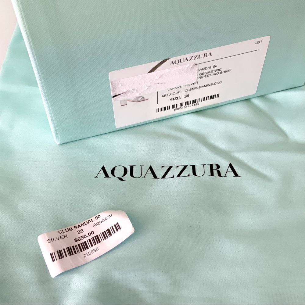 Aquazzura Silver Sandals - Picture 11 of 12